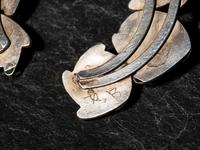 Silver and Turquoise Squash Blossom Necklace, PLUS Hook Earrings