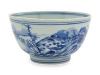 A Japanese Blue and White Porcelain Bowl