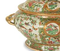 A Chinese Rose Medallion Porcelain Tureen and Cover