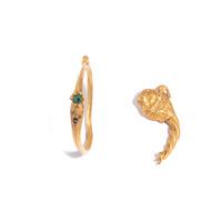 A Greek Gold Earring and Gold Lion Earring Fragment