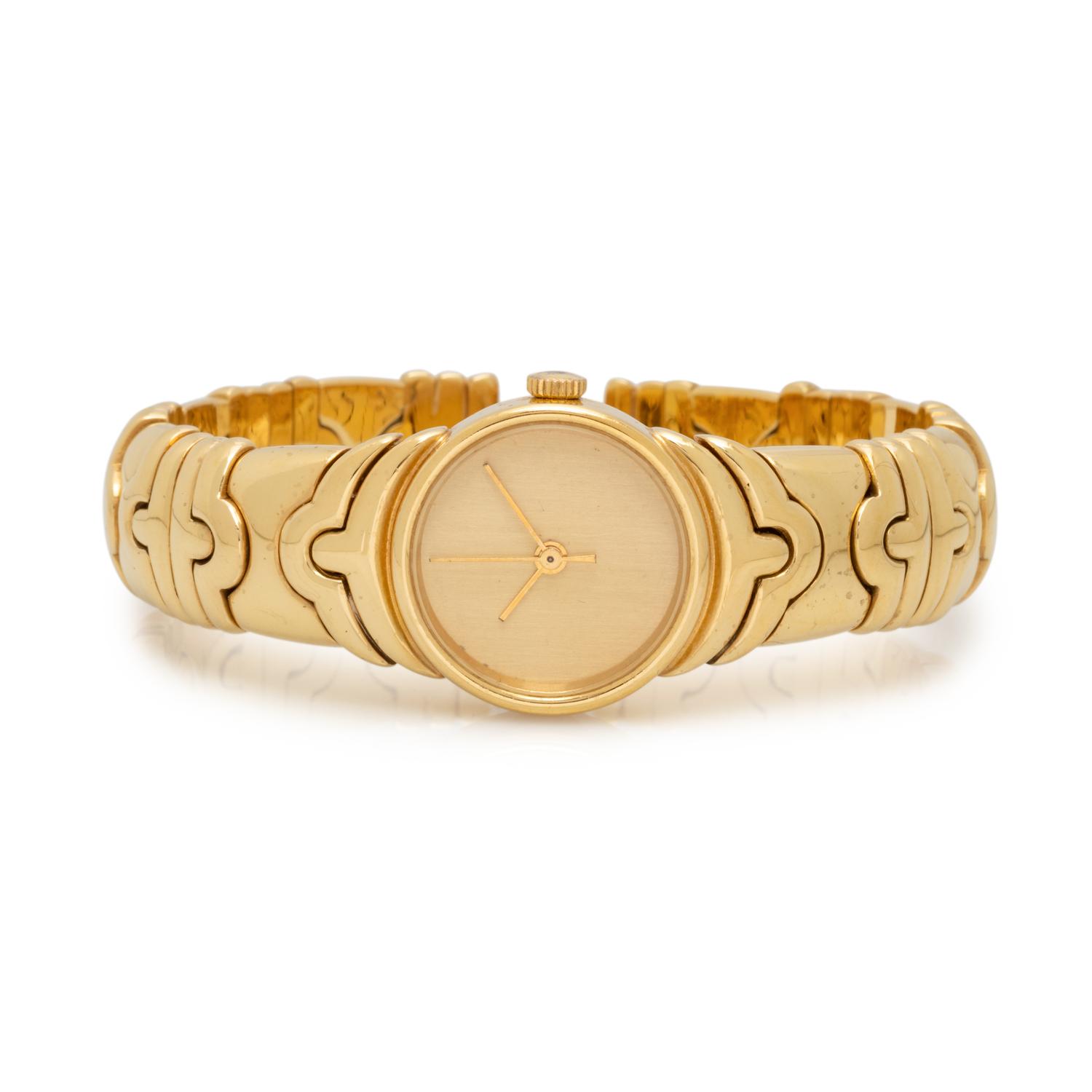 18K YELLOW GOLD CUFF WRISTWATCH