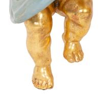 A Pair of Italian Giltwood and Painted Putto-Form Wall Sconces