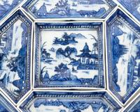 A Chinese Export Canton Blue and White Porcelain Sweetmeat Set