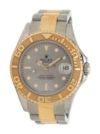 ROLEX, REF. 168623 STAINLESS STEEL AND 18K YELLOW GOLD 'YACHTMASTER' WATCH