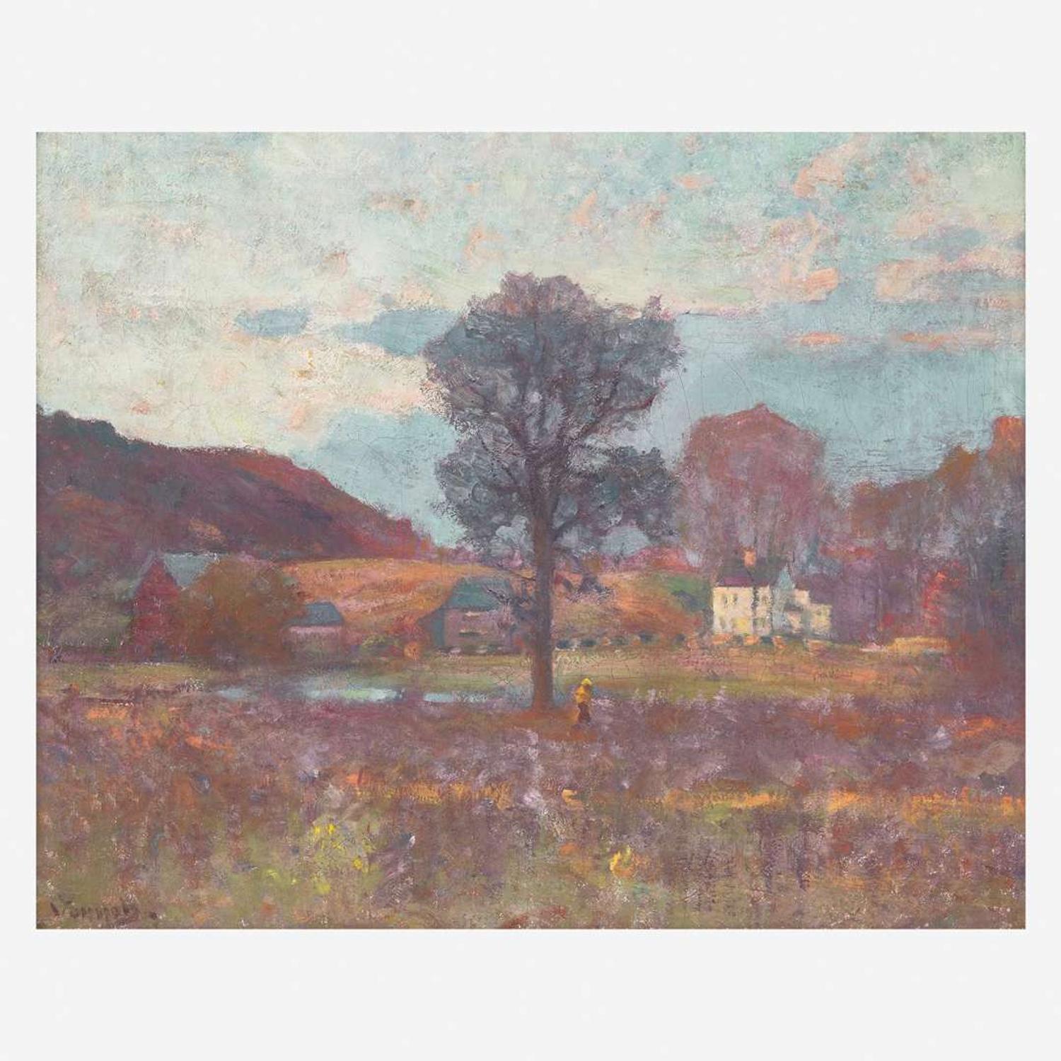 Robert William Vonnoh (American, 1858-1933) Pleasant Valley