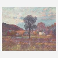 Robert William Vonnoh (American, 1858-1933) Pleasant Valley
