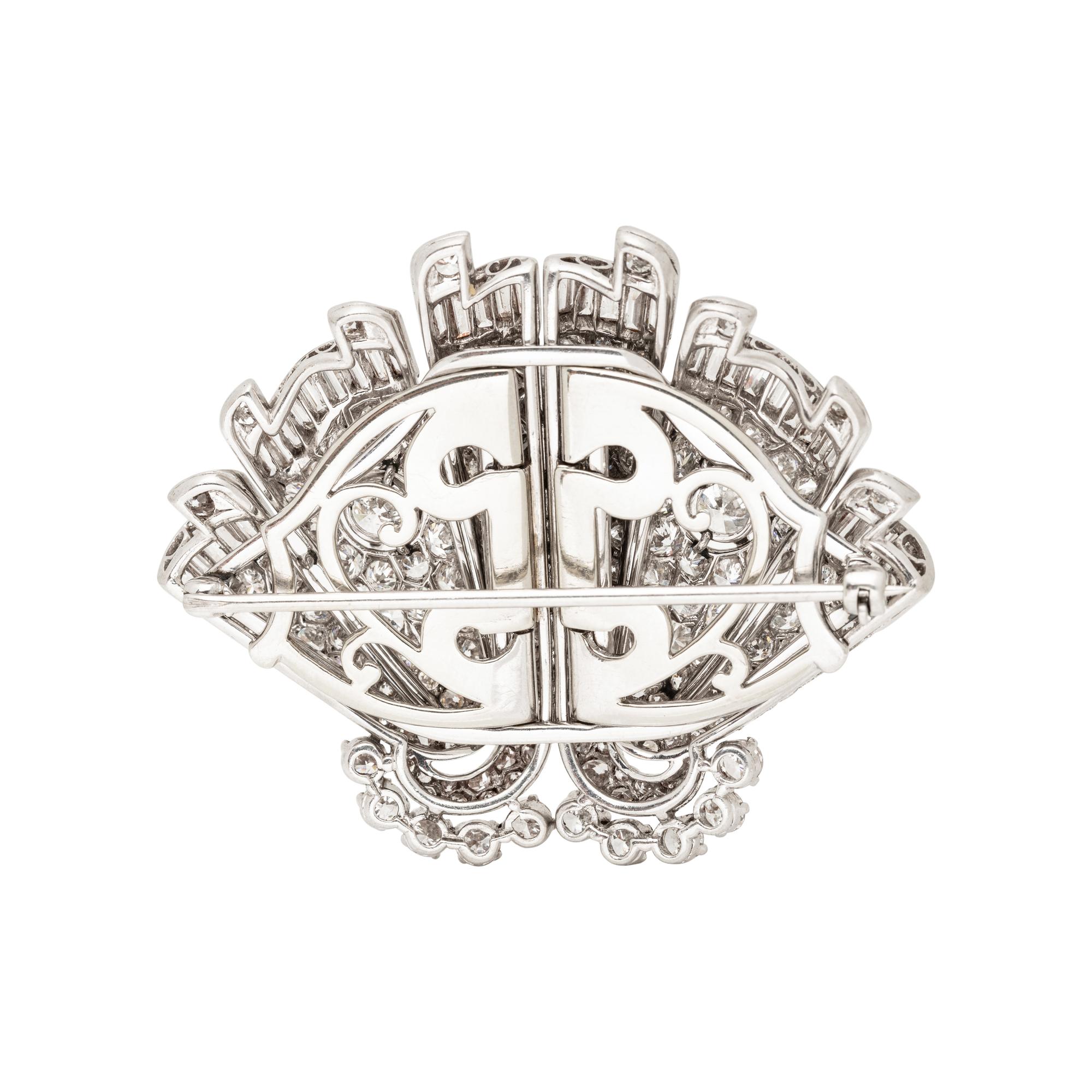 ART MODERNE, DIAMOND CONVERTIBLE DRESS CLIPS