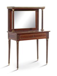 A Directoire Style Gilt Metal Mounted Mahogany Dressing Table