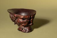 A Chinese Carved Bamboo 'Pine' Libation Cup
