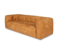 A Contemporary Saddle Tan Leather Tufted Sofa