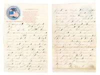 (CIVIL WAR) DUNLAP, WILLIAM. Archive of correspondence, 1863-1865, Gettysburg and Lincoln's death included.