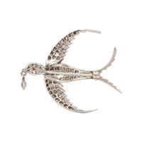 WHITE GOLD AND DIAMOND SWALLOW BROOCH