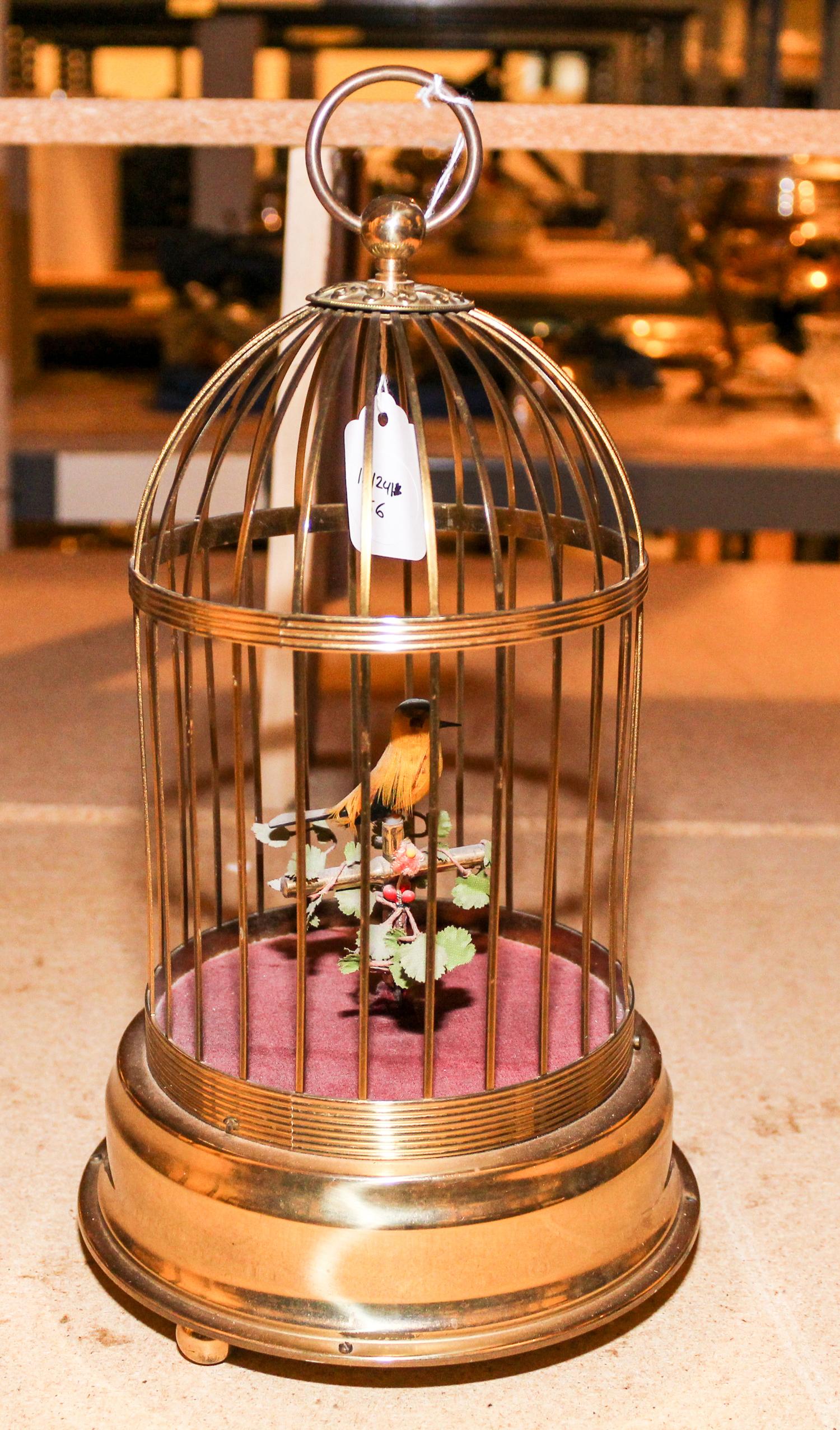 A German Singing Bird Automaton Height 12 inches.