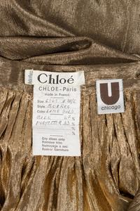 Karl Lagerfeld for Chloé Gold Lamé Ensemble, 1980s