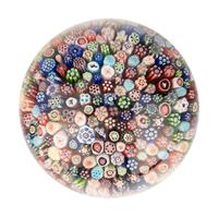 A Baccarat Close Packed Millefiori and Silhouette Glass Paperweight