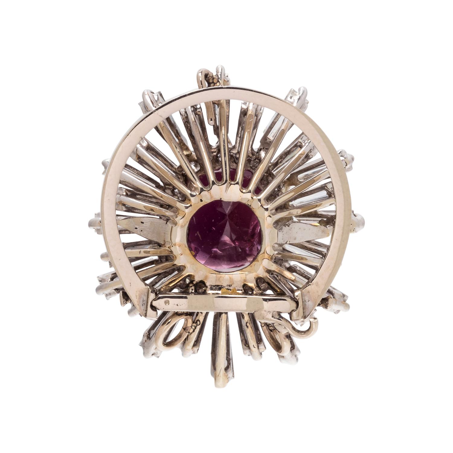 PINK SAPPHIRE AND DIAMOND CONVERTIBLE RING/PENDANT