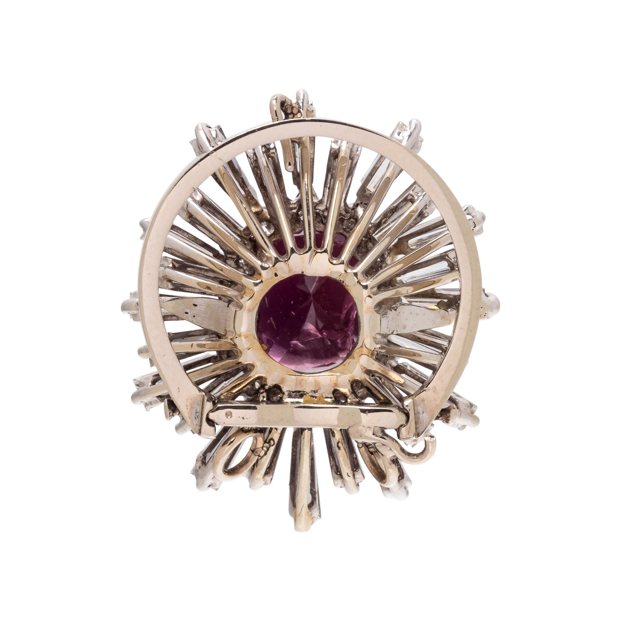 PINK SAPPHIRE AND DIAMOND CONVERTIBLE RING/PENDANT