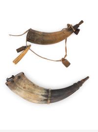 Pair of Early Mexican or Southwestern Powder Horns