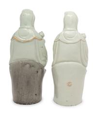 A Pair of Chinese Porcelain Figures of Guanyin