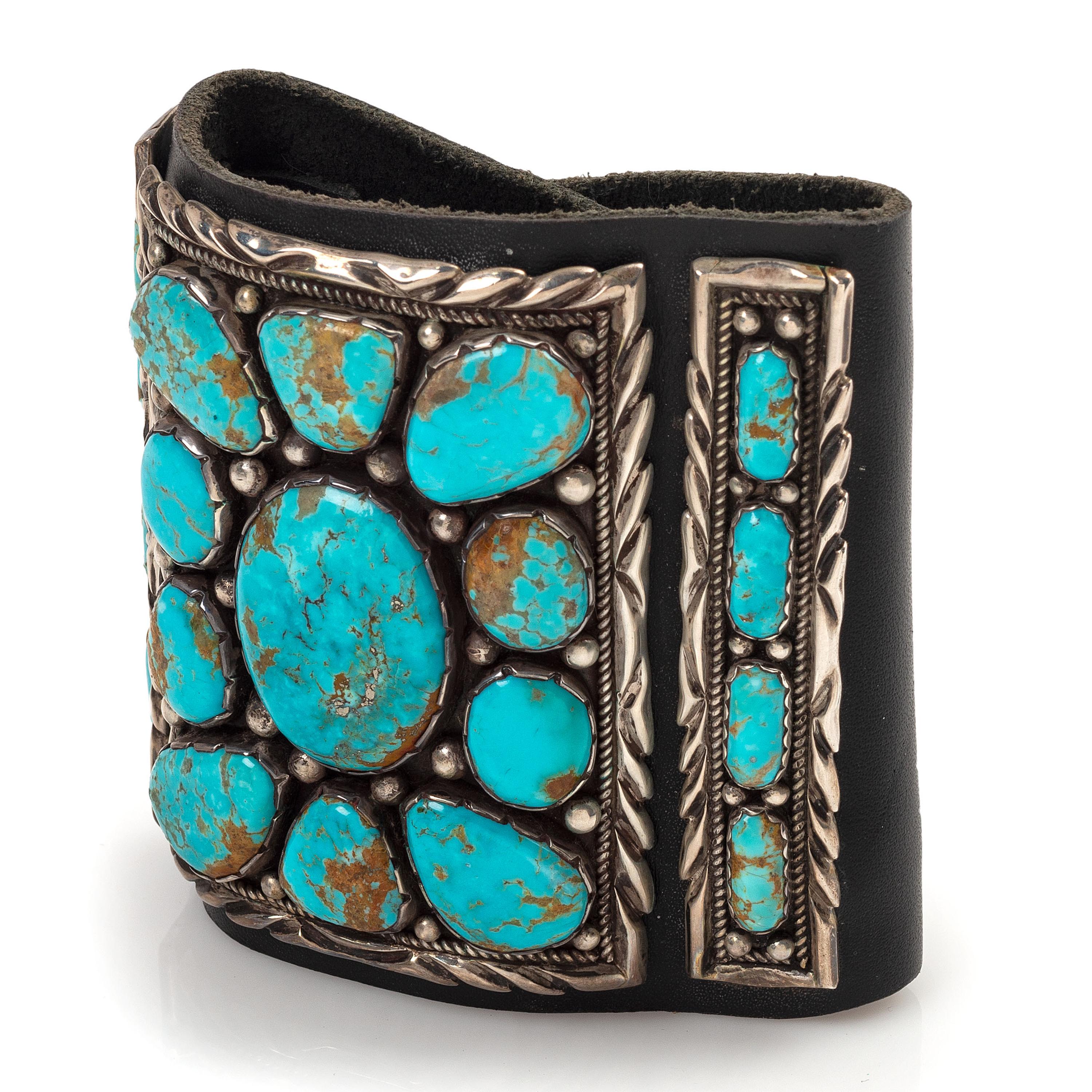 Navajo Silver and Turquoise Cluster Ketoh