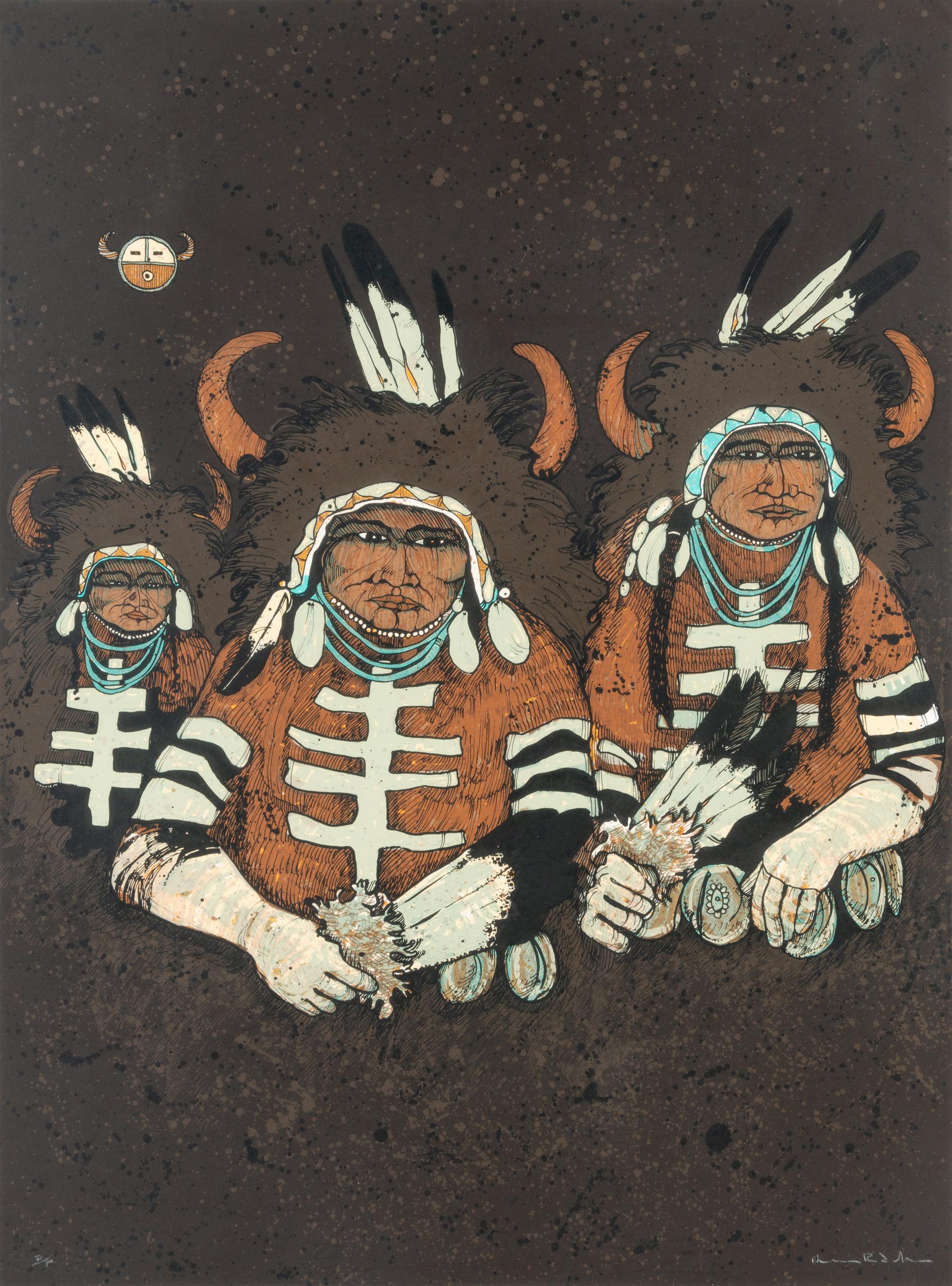 Northern Plains Buffalo Dancers , Printer's Proof