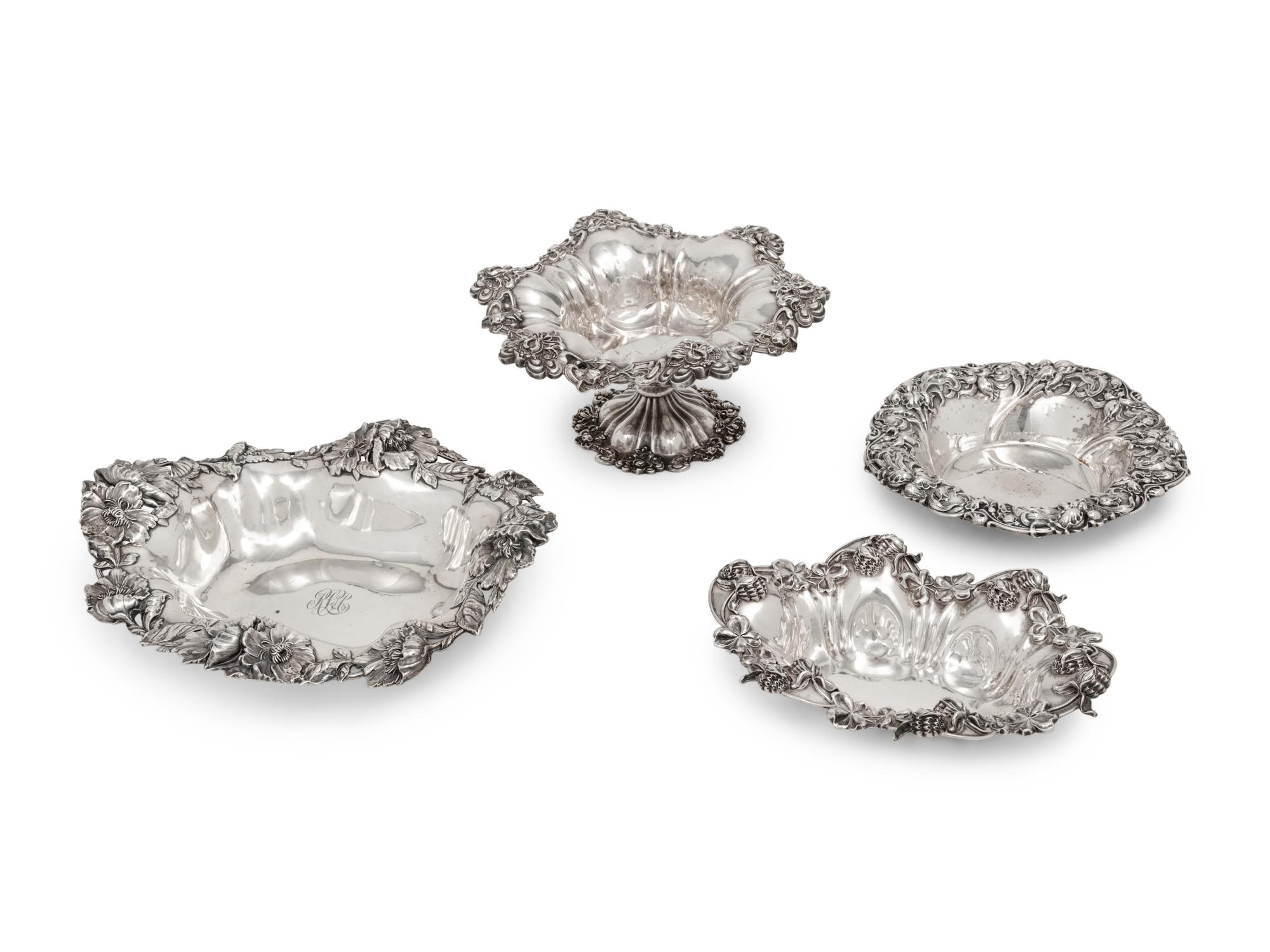 Four American Art Nouveau Serving Dishes