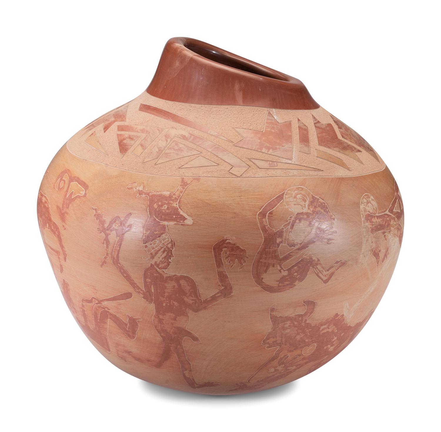 Red and Buff Pottery Olla