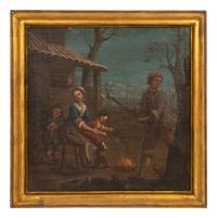 Pastoral Scenes with Figures (a set of four works)