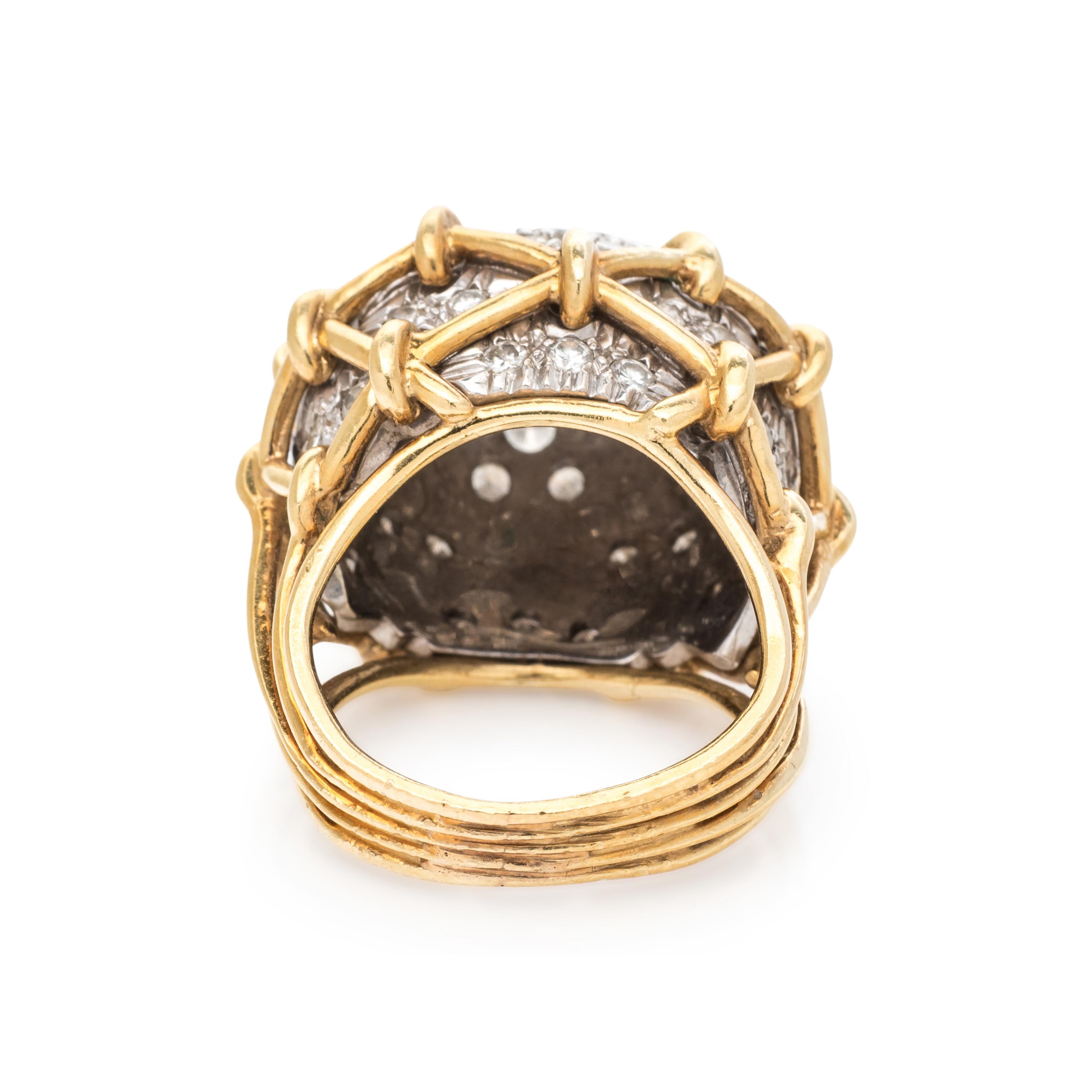 BICOLOR GOLD AND DIAMOND RING
