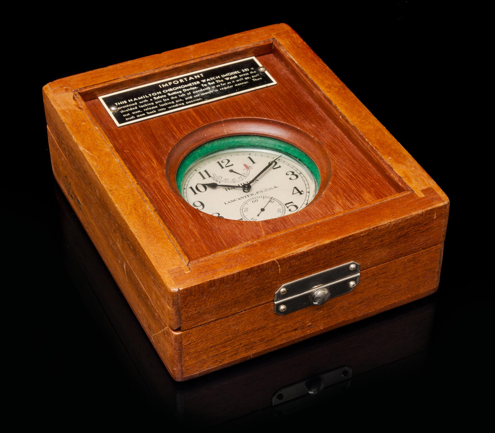A Model 22 U.S. Navy Deck Chronometer Watch, Hamilton, Circa 1943,