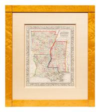 Five Framed Maps Pertaining to Louisiana and the Surrounding States