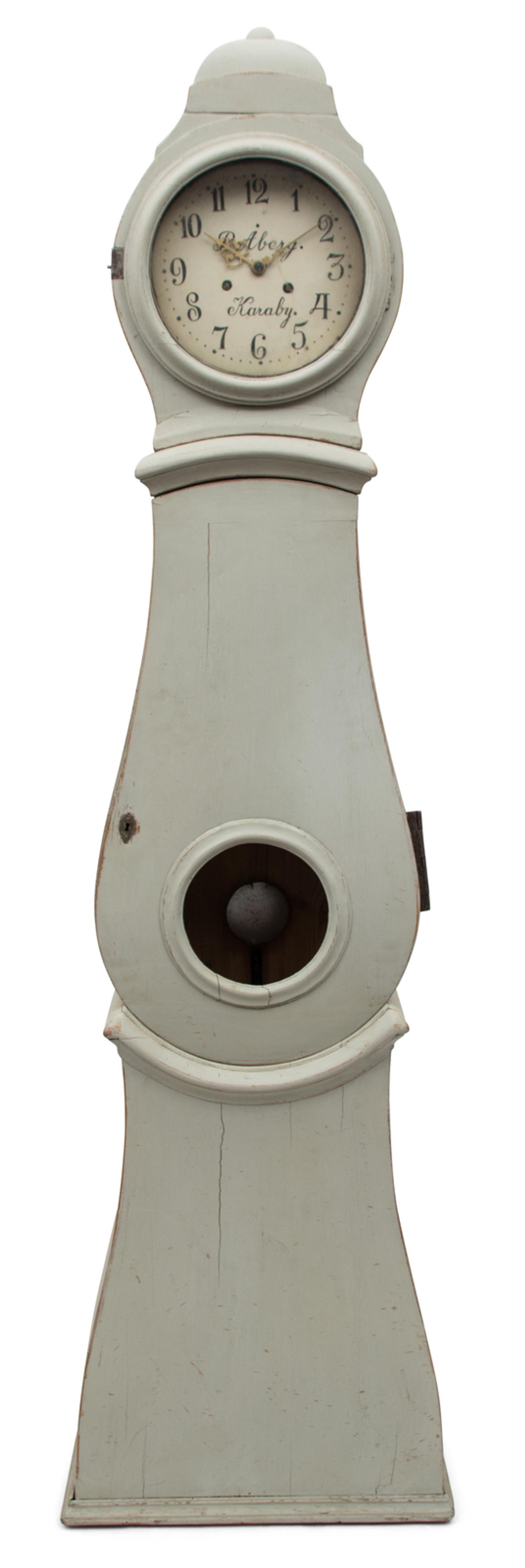 A Swedish Painted Tall Case Clock — 19TH CENTURY