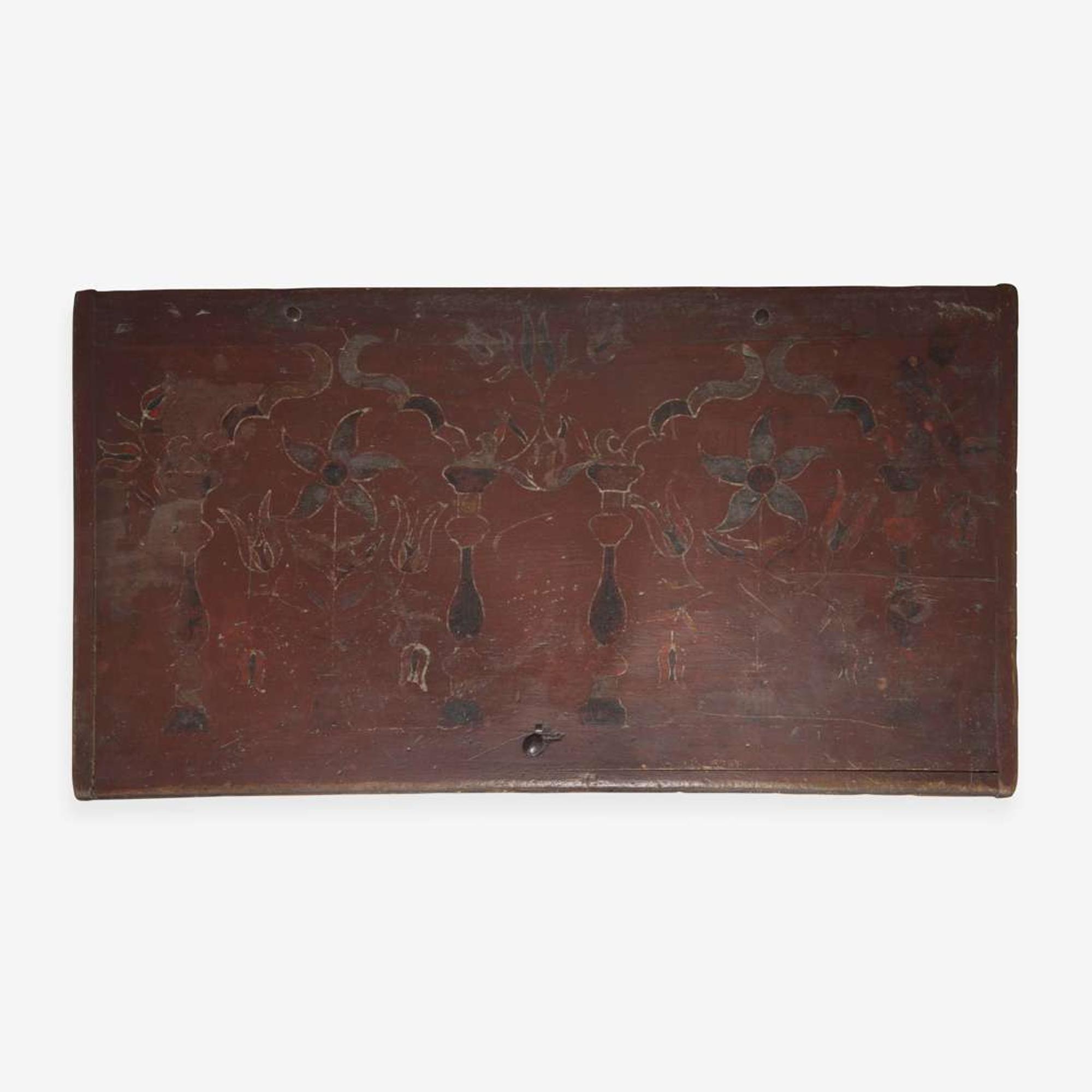 A painted and decorated blanket chest; Berks County, PA, late 18th century