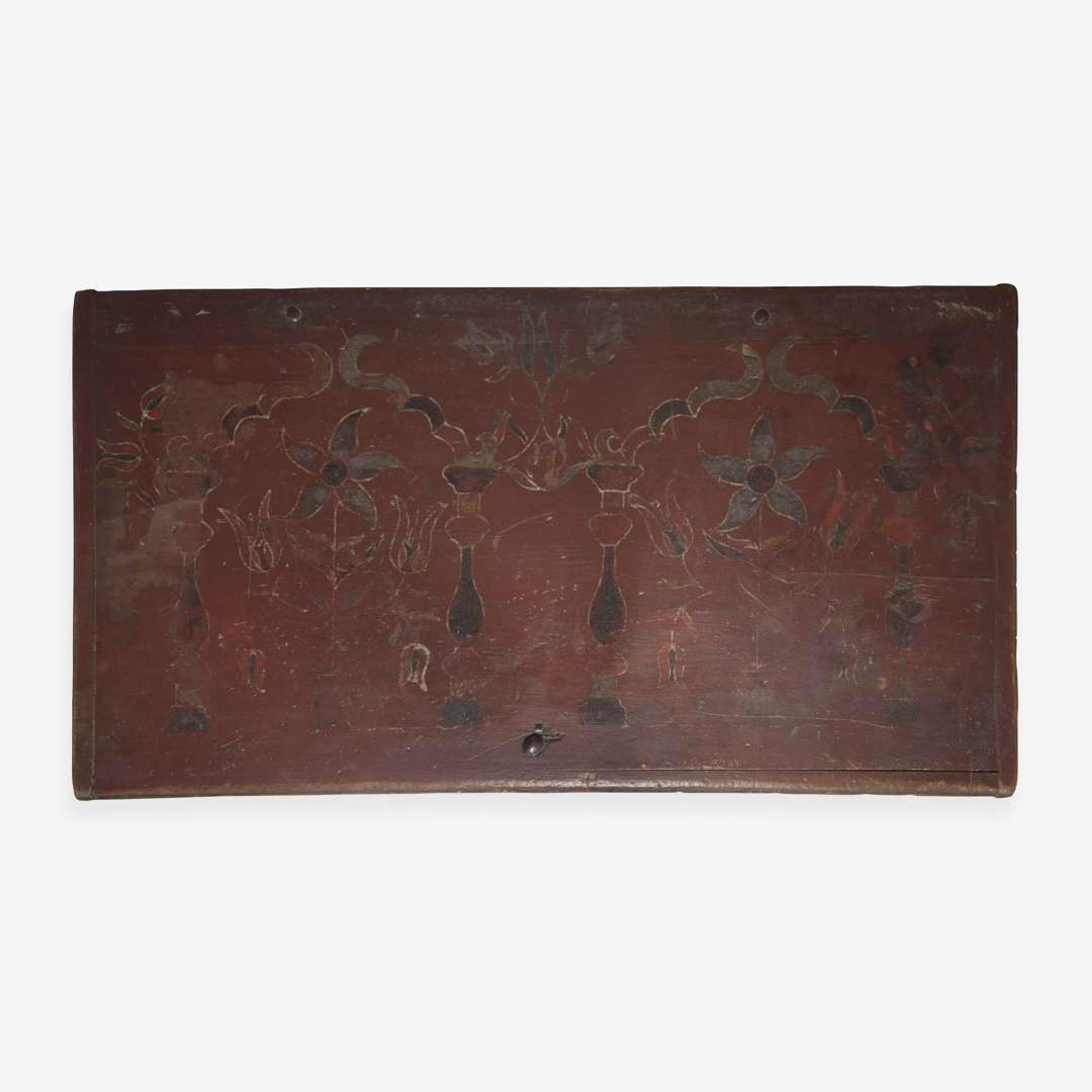 A painted and decorated blanket chest; Berks County, PA, late 18th century