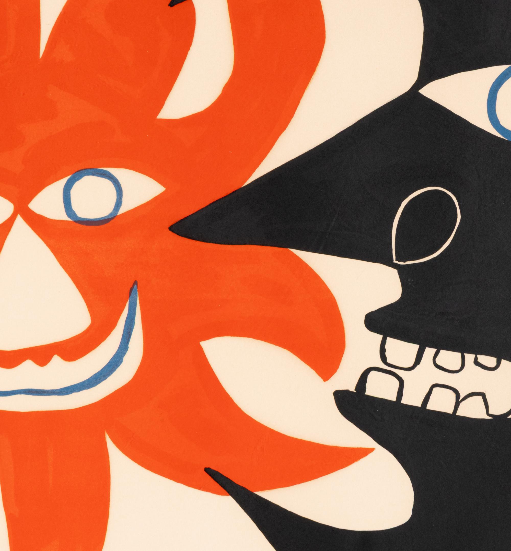 Alexander Calder (American, 1898–1976) — Black Moon and Red Sun, ca. 1970