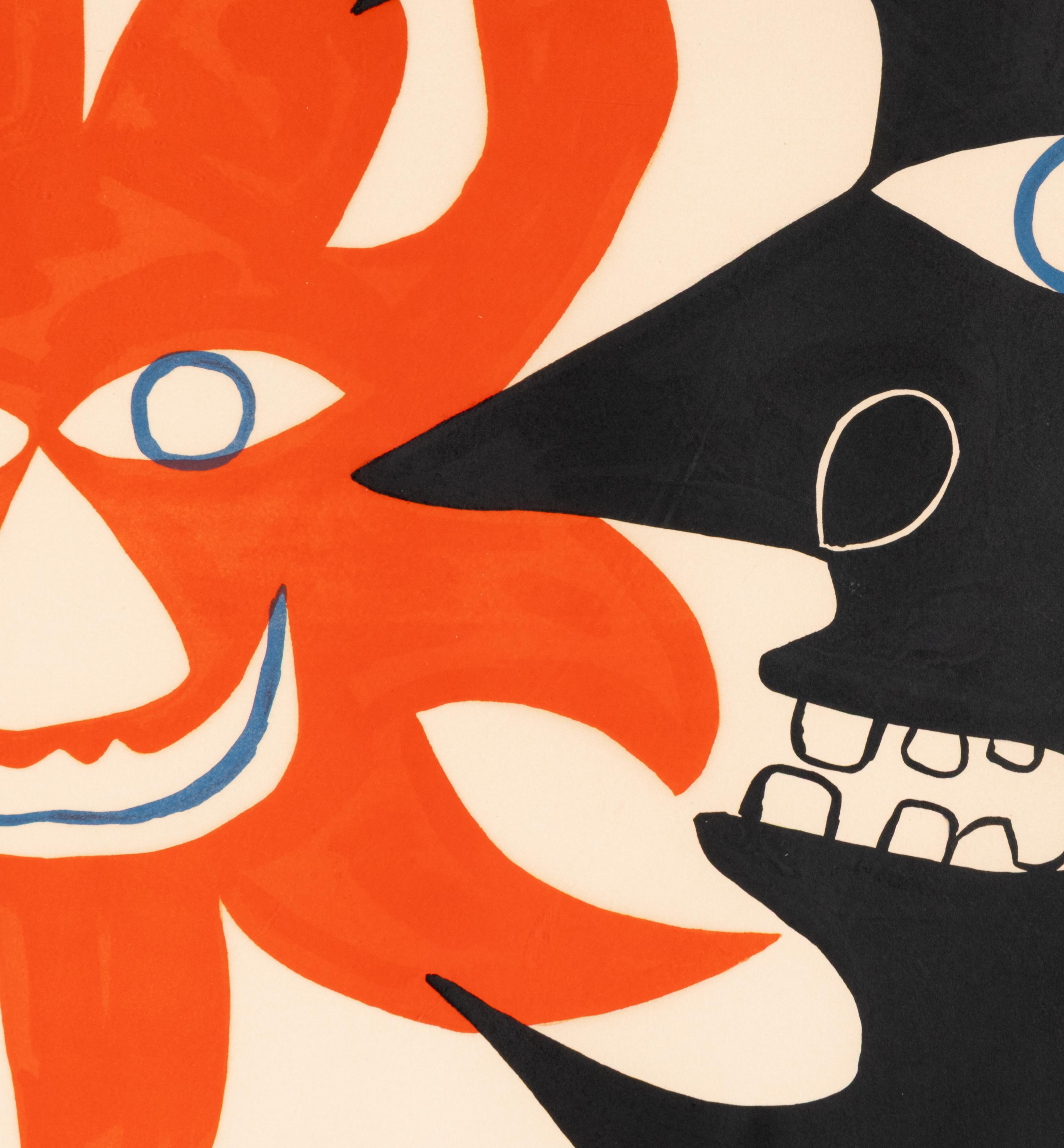 Alexander Calder (American, 1898–1976) — Black Moon and Red Sun, ca. 1970
