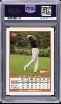 A 1990 Skybox Michael Jordan Signed Autograph Basketball Card No. 41 (PSA 9 MINT AUTO) — Autograph obtained from Jordan by Make-A-Wish child in 1992 at Chicago Stadium