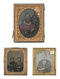 [EARLY PHOTOGRAPHY]. Assorted portraiture incl. daguerreotypes, ambrotypes, tintypes, and others.