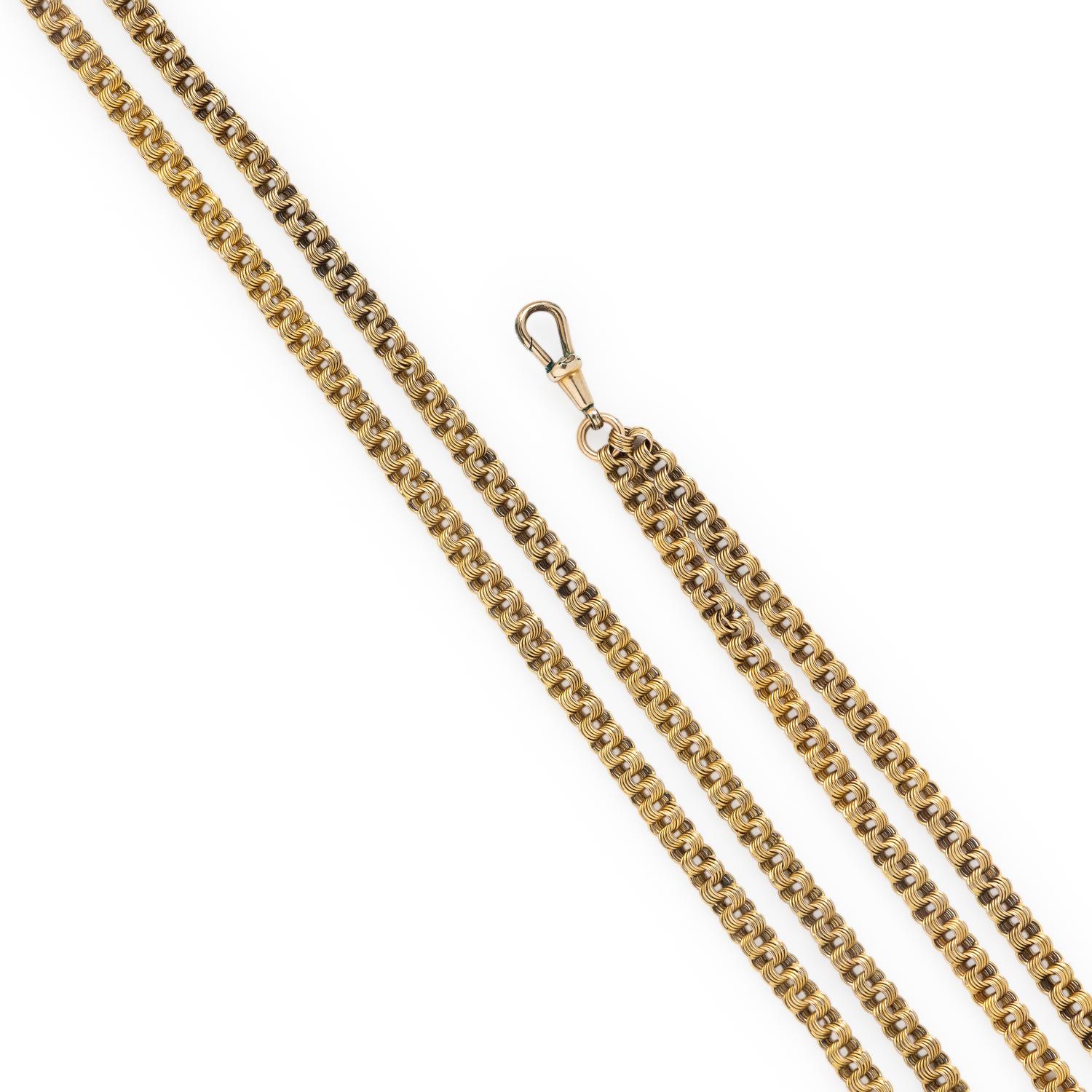 Yellow Gold Watch Chain