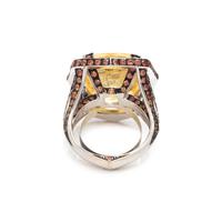 STEPHEN WEBSTER, YELLOW SAPPHIRE, ORANGE SAPPHIRE, AND DIAMOND RING
