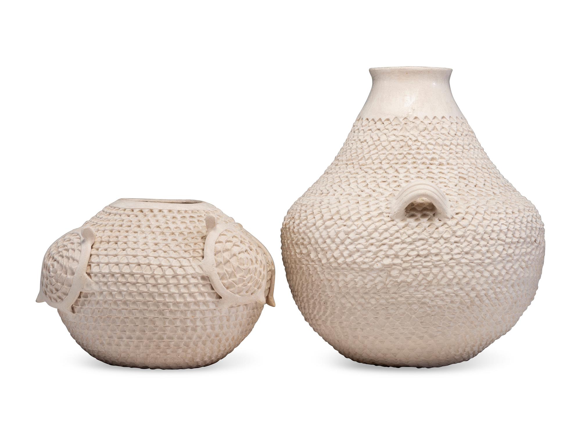Corrugated Pottery Jars