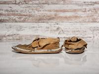 Central Plains Beaded Buffalo Hide Moccasins