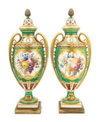 A Pair of Vienna Porcelain Urns