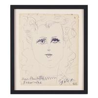 Françoise Gilot (French, 1921-2023) Together with Javier Vilató (Spanish, 1921-2000) — Feuillets du Livre d'Or de 'Chez Paulette' , 1946 (A Pair of Works)