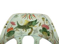 A Chinese Polychrome-Glazed Earthenware Chair