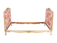 A Louis XV Style Painted and Parcel Gilt Daybed