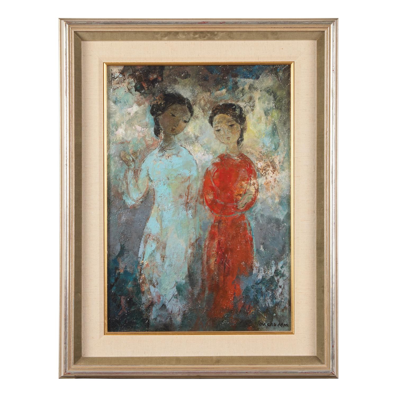 Vu Cao Dam 武高談 (French/Vietnamese, 1908-2000) — Deux Jeunes Filles, 1958