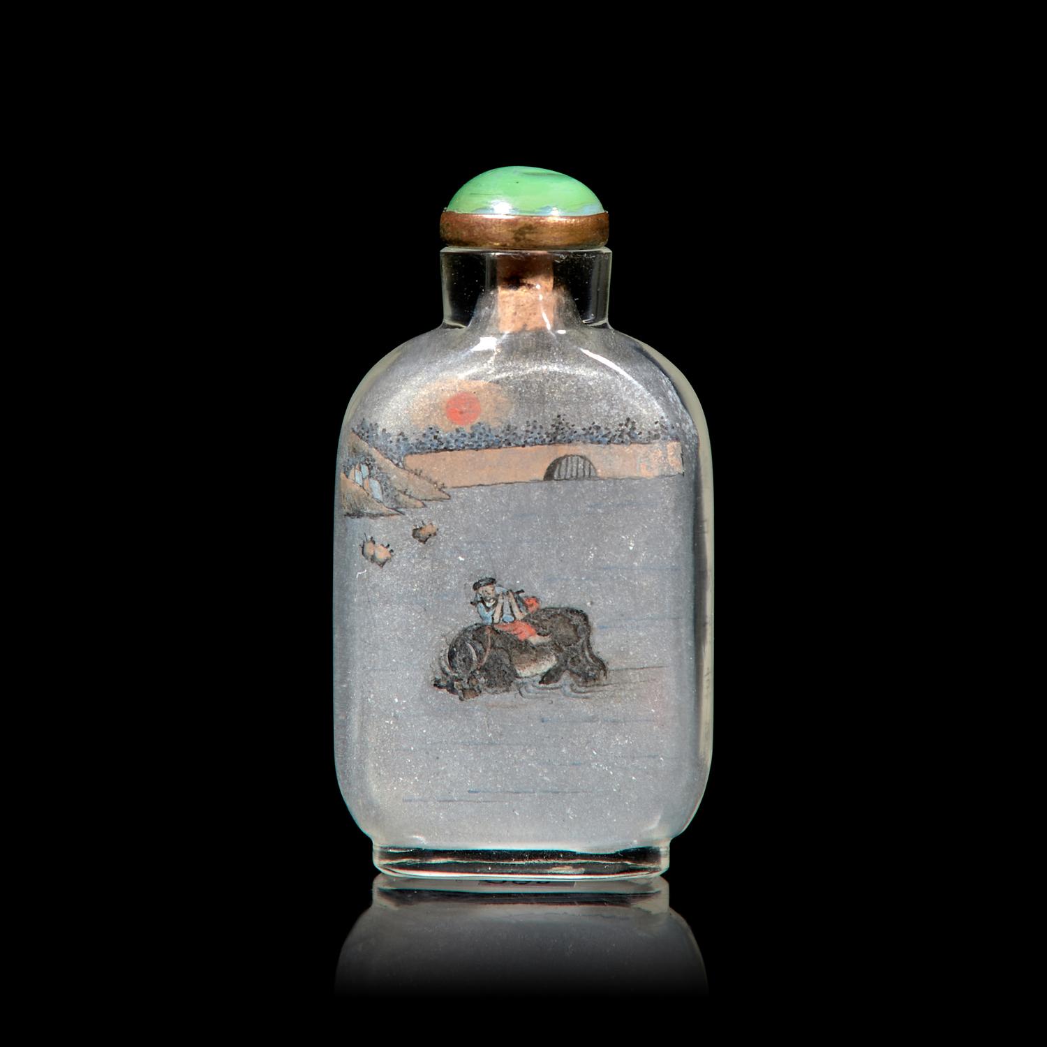 An Inside Painted Glass Snuff Bottle, Ma Shaoxuan, Xinhai year (1911) 馬少宣 辛亥年(1911) 內畫鼻煙壺