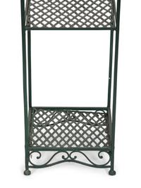 A Pair of Green Painted Iron Plant Stands