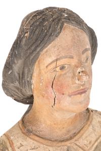 An American Carved and Painted Wood Female Figurehead for a Ship